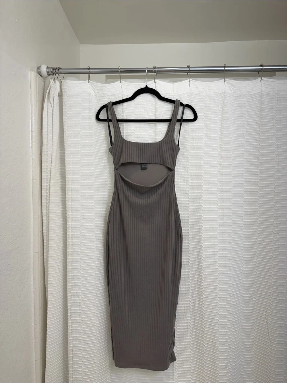 Revolve H:ours Dahlia Midi Dress Charcoal/Brown/Slate XS NWOT
